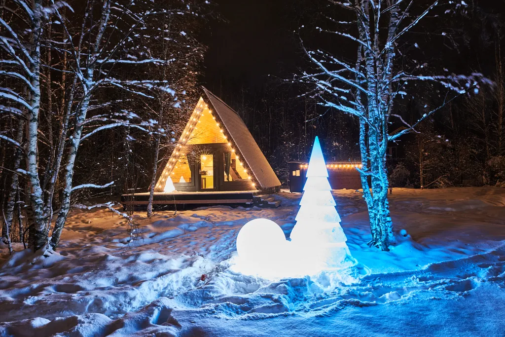 Глэмпинг 49m2 — чан, кухня, Wi-Fi