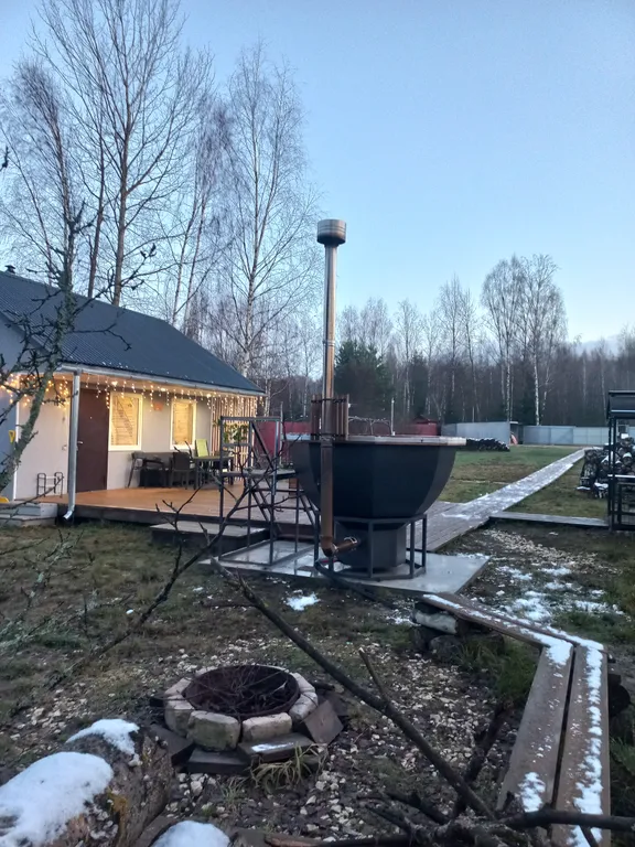 Дом 40m2 — чан, кухня, мангальная зона