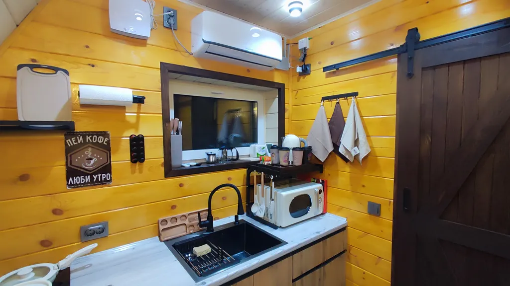 Дом 56m2 — чан, кухня, Wi-Fi