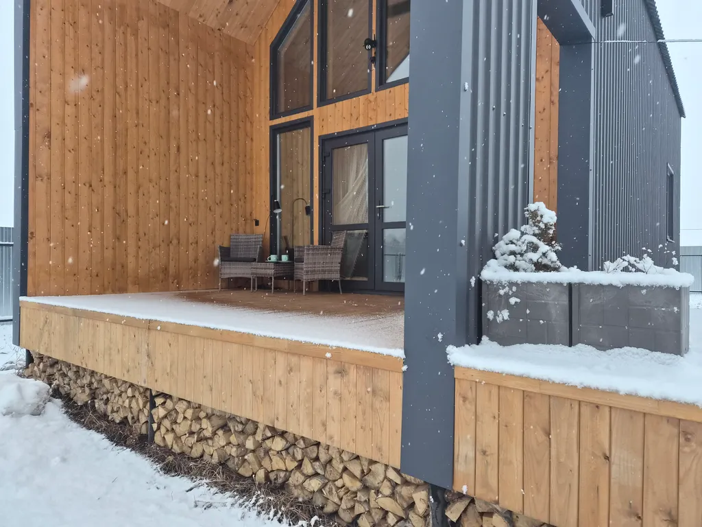 Дом 68m2 — чан, кухня, крытая терраса
