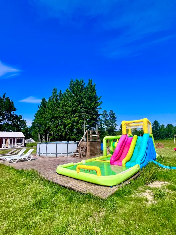 Дом 100m2 — чан, крытая терраса, панорамный вид на реку