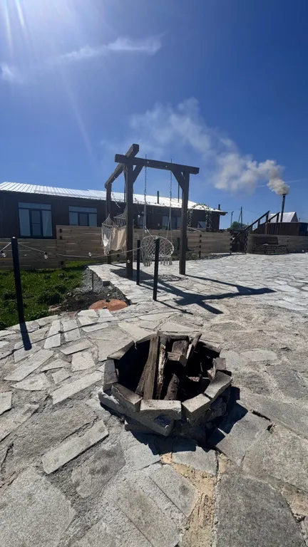 Дом 70m2 — чан, кухня, вид на озеро